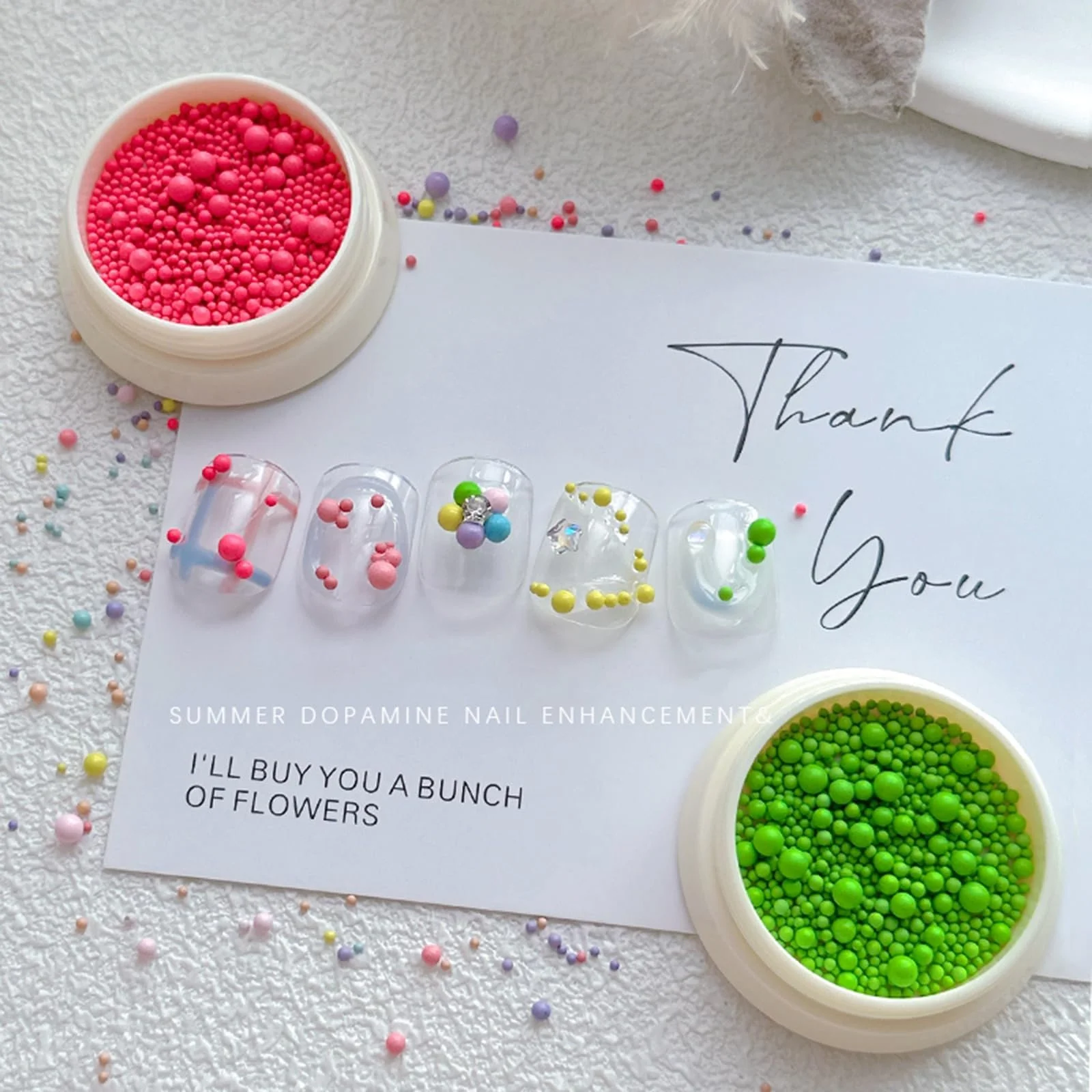 Кульки 3D 6 пляшок Металеві міні-кульки для ікорного манікюру для DIY декору, фото №9