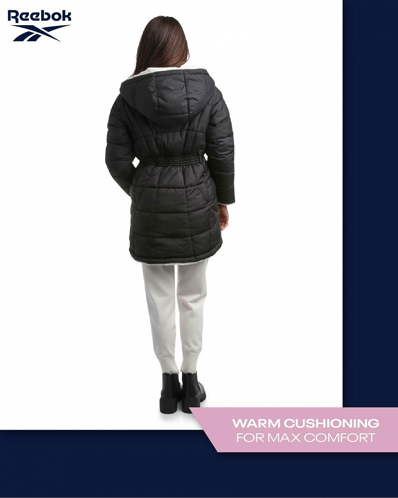 Женская зимняя куртка Reebok, двусторонняя стеганая, фото №5