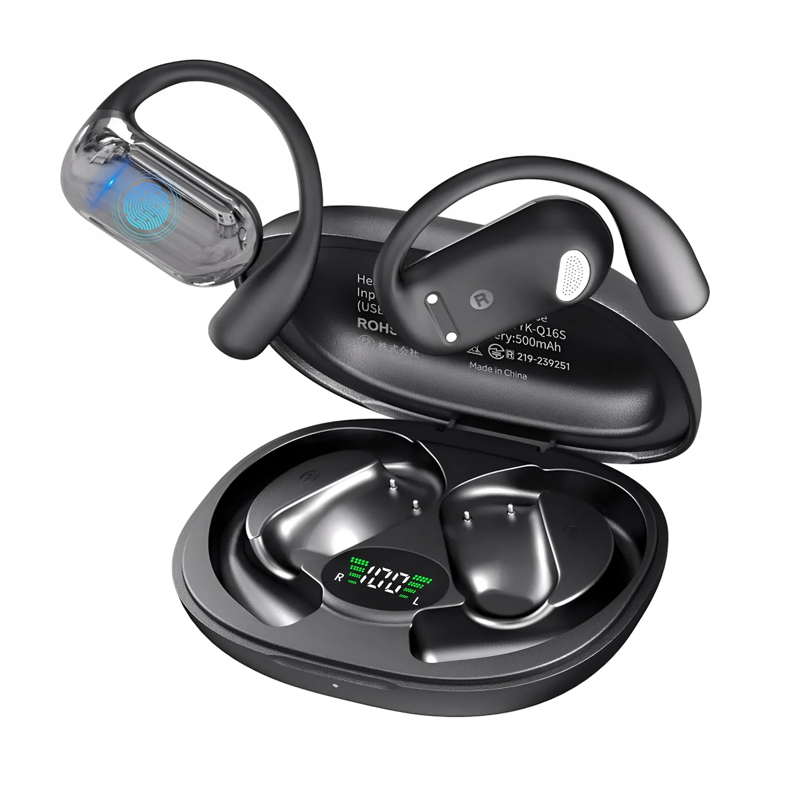 Наушники-переводчики AI Беспроводные с поддержкой 134 языков для перевода в реальном времени 4-в-1 с приложением, 56 часов воспроизведения Bluetooth 5.4, фото №1