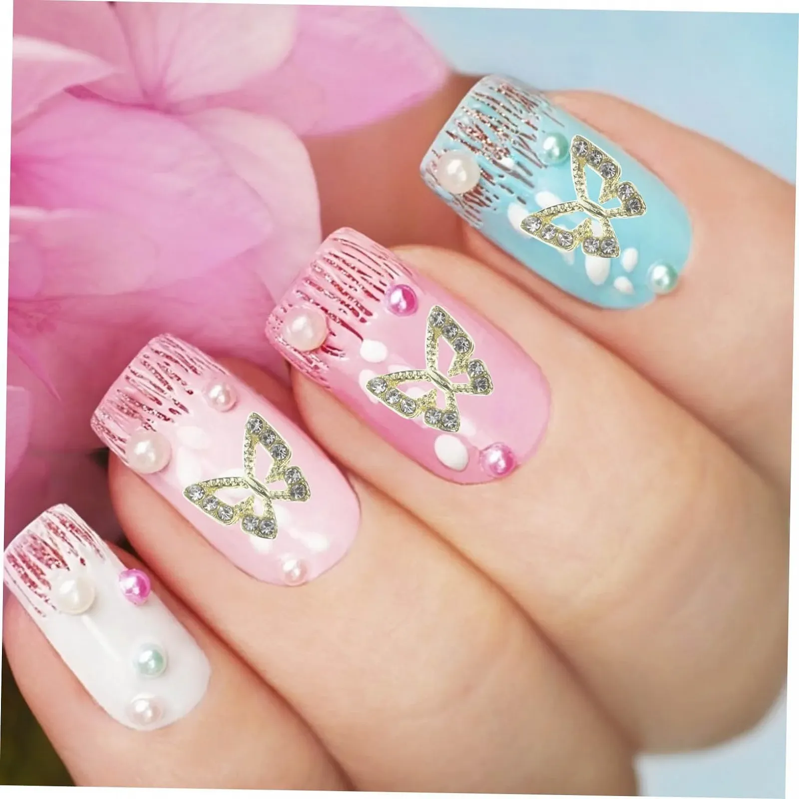 Украшения для ногтей Бабочки 20 шт., фото №9