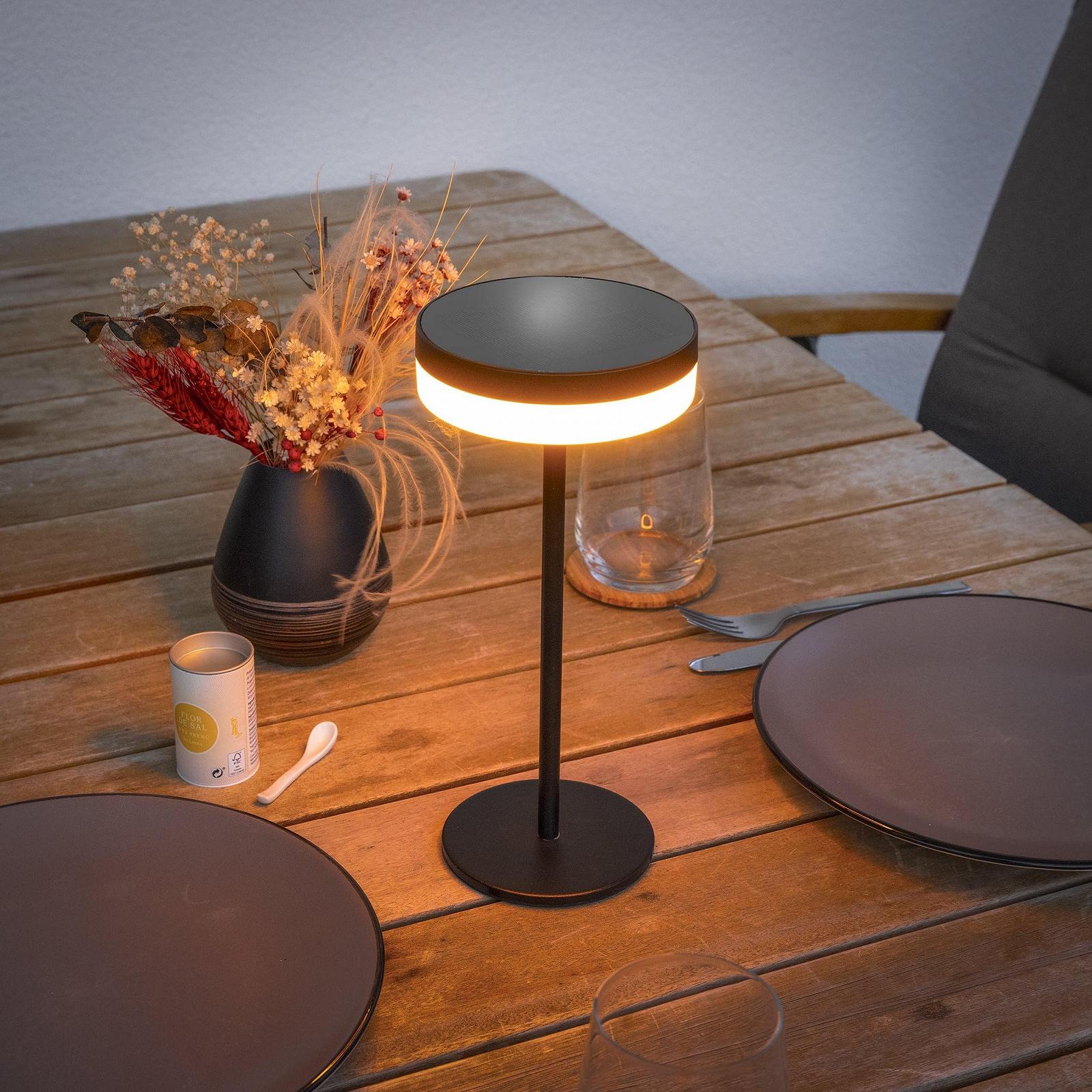 Настільна лампа Esotec Ella Solar Sensor Touch Dimming Li-ion USB-C LED 27.6 см Чорна, фото №2