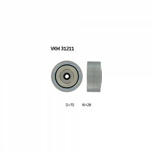 Ролик обвідний/напрямний поліклинового ременя SKF VKM 31211 середній - Фото 1