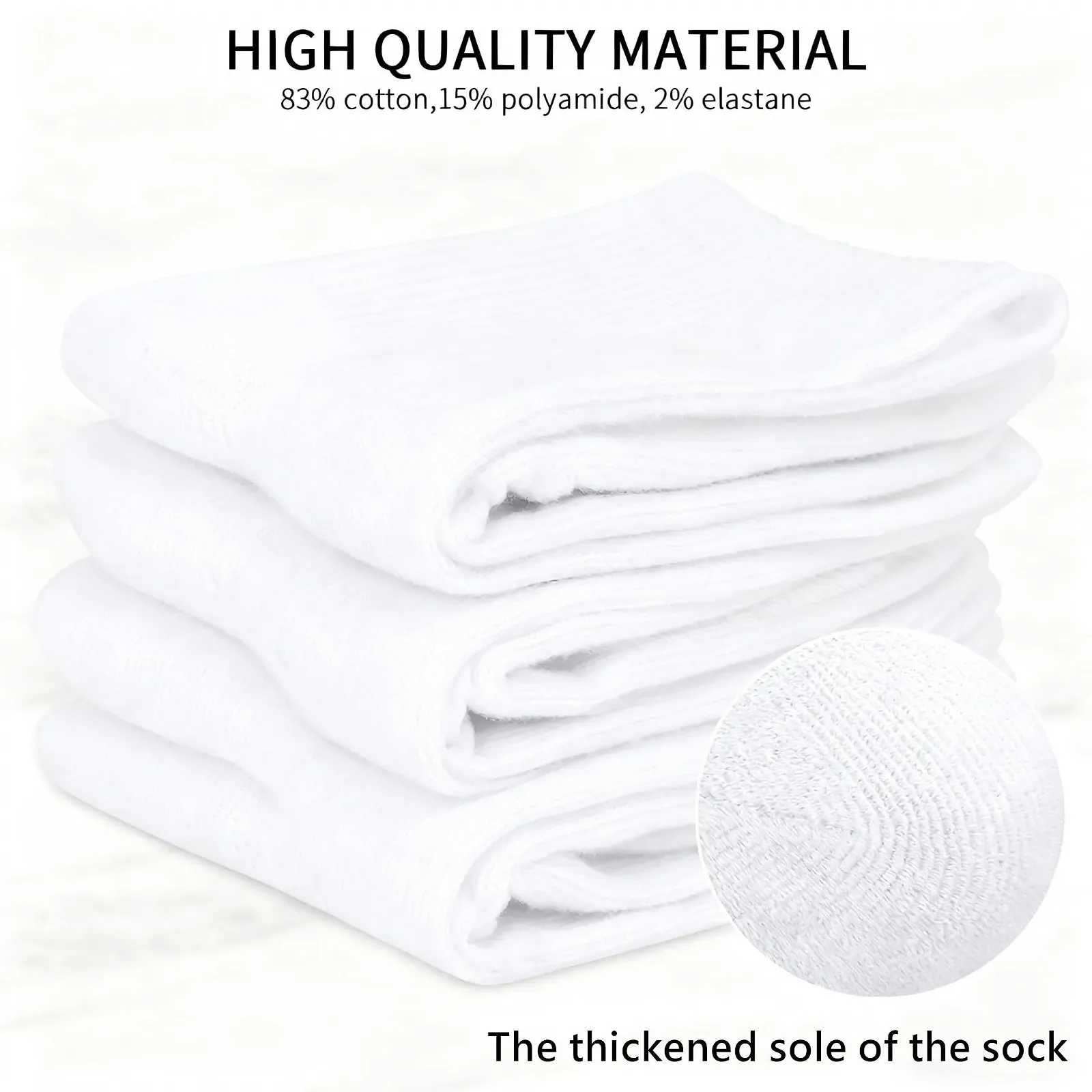 Тенісні шкарпетки, пачка з 3 штук, для чоловіків та жінок, фото №5