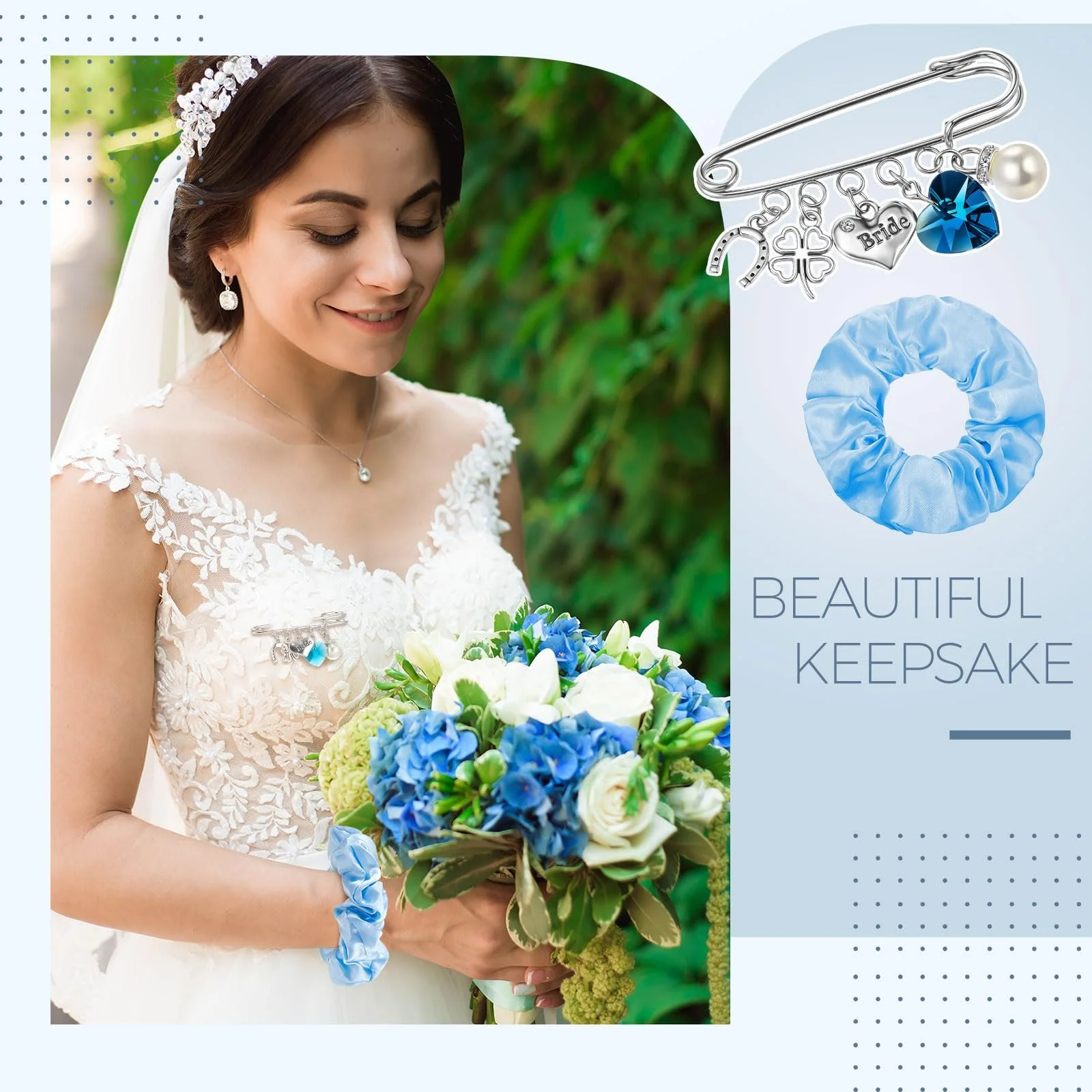 Носки Sintege Blue Bride Gifts, булавка для невесты, подвязка, косметичка и резинки для волос. Аксессуары для свадебной вечеринки JGA, фото №5 Носки Sintege Blue Bride Gifts, булавка для невесты, подвязка, косметичка и резинки для волос. Аксессуары для свадебной вечеринки JGA, фото №5