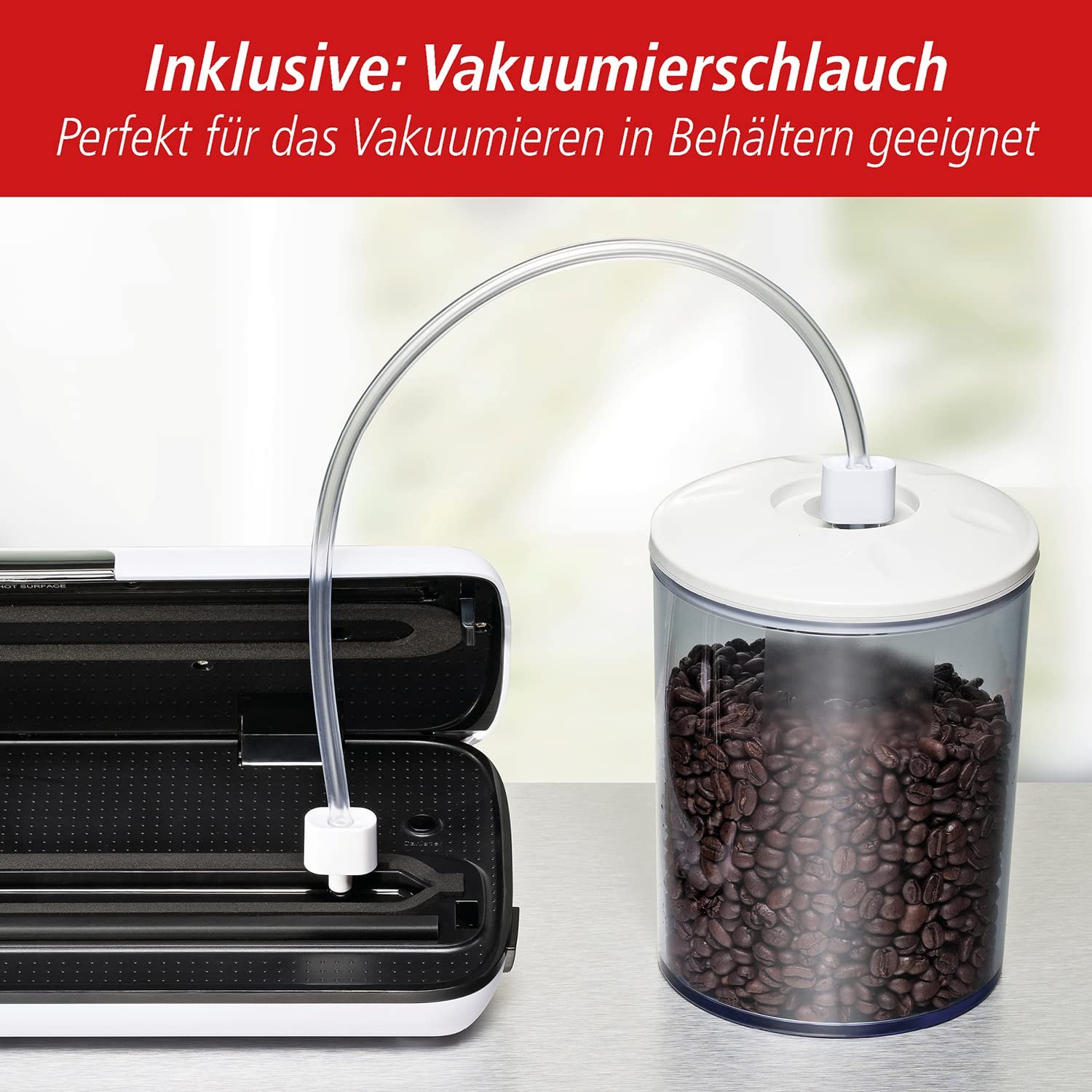 Вакуумный упаковщик ROMMELSBACHER VAC 110, автоматический, 2 скорости насоса, 2 времени запайки, для пленок шириной до 30 см, шланговое соединение, фото №2