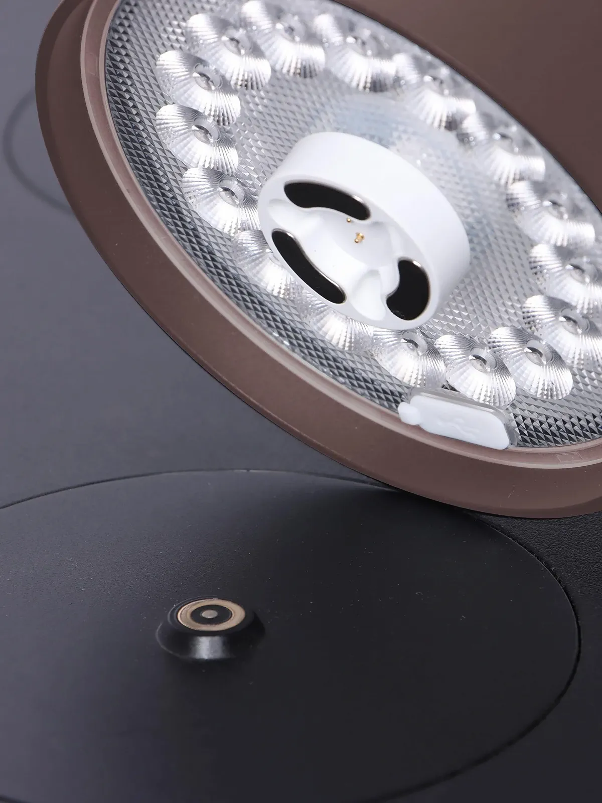 Настільна лампа METRO Professional CAURO LED, набір з 2 шт., алюміній/полікарбонат, діаметр 11.5 x 39 см, USB-з'єднання, сенсорне управління, з регулюванням яскравості, водонепроникна, коричнева, фото №7