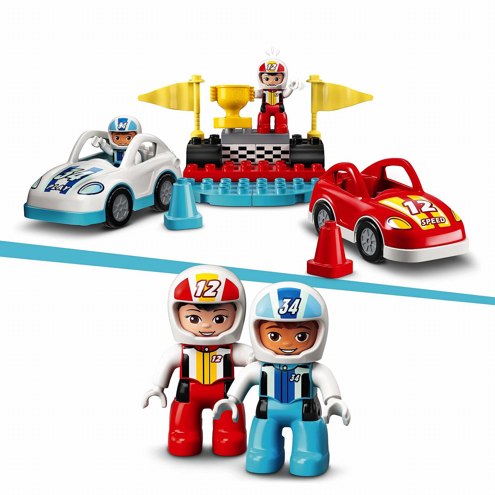 Конструктор LEGO Duplo 10947 Іграшкові гоночні автомобілі для дітей від 2 років, фото №7