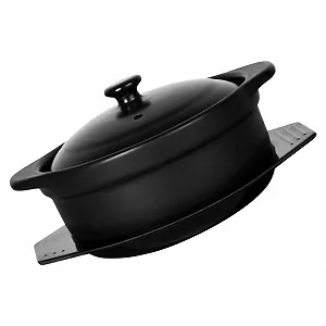 Кастрюля BESTYASH керамическая с двойными ручками термостойкая для супа и каши - Фото 1