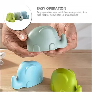 Точилка для ножів Zerodeko Elephant 3 шт. Зелена та синя synthetic.ua - Фото 1