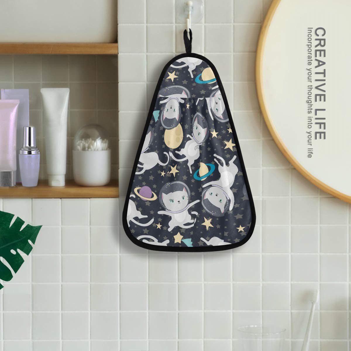 Рушник Stars Astronaut Cute Cat 42 x 31 см, фото №4
