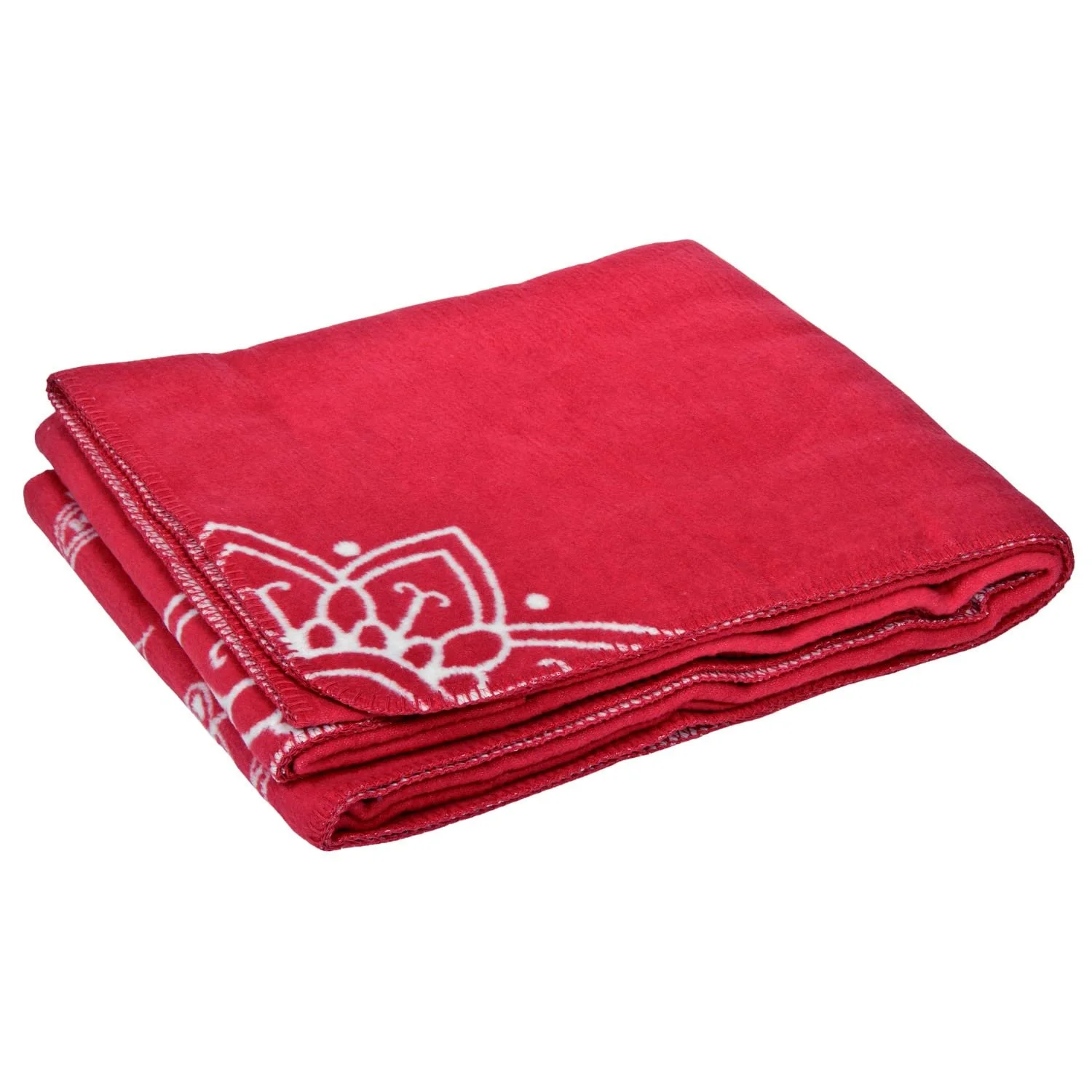 Покривало Yogabox Elephants 150 x 200 см, червоний/натуральний, фото №3