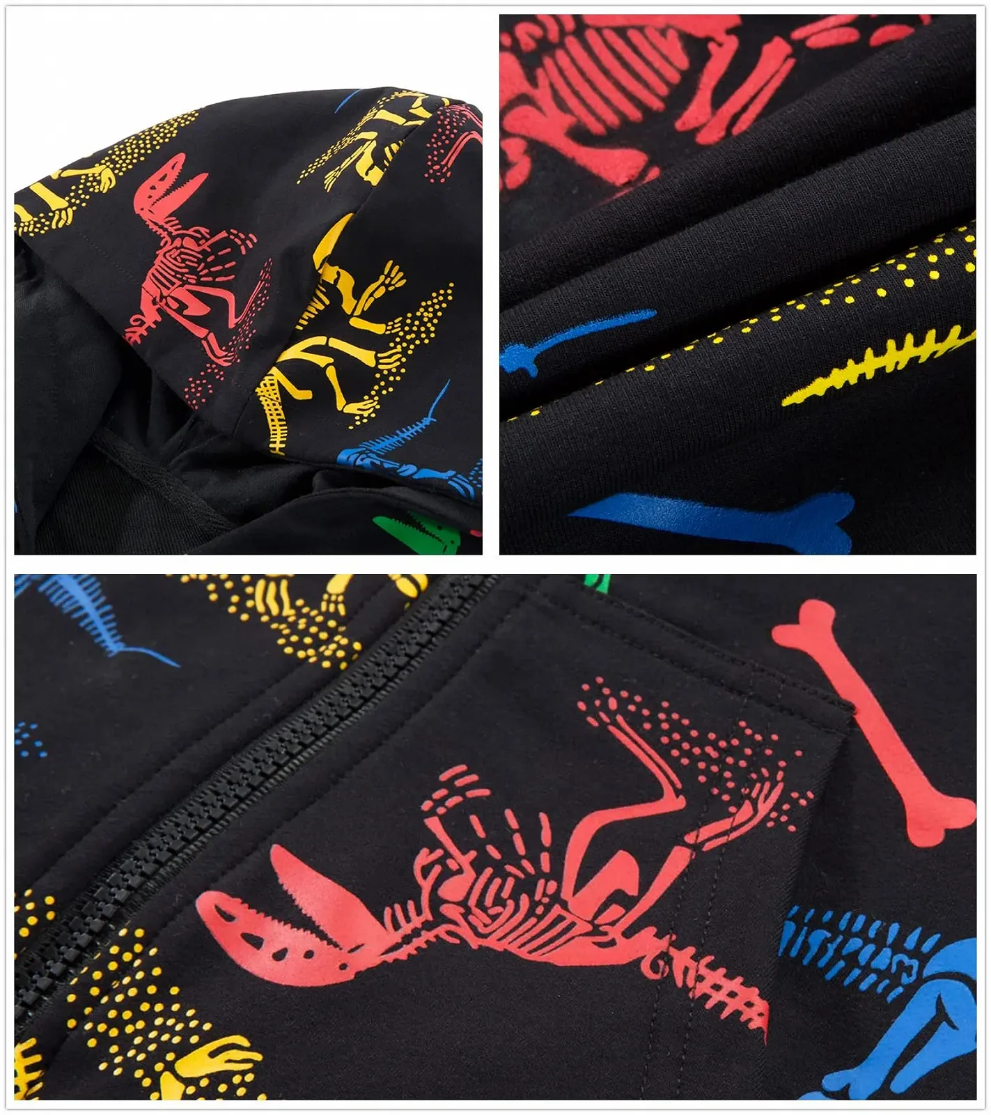 Куртка с капюшоном MIXIDON для мальчиков, детская спортивная куртка на молнии, толстовка с капюшоном для мальчиков с динозавром, 2-11 лет, фото №6