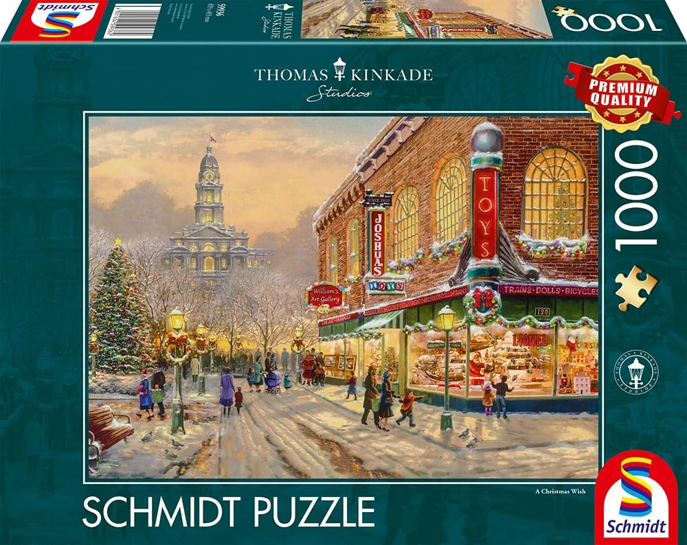 Пазл Schmidt Spiele Thomas Kinkade A Christmas Wish 59936 1000 деталей, фото №4 Пазл Schmidt Spiele Thomas Kinkade A Christmas Wish 59936 1000 деталей, фото №4