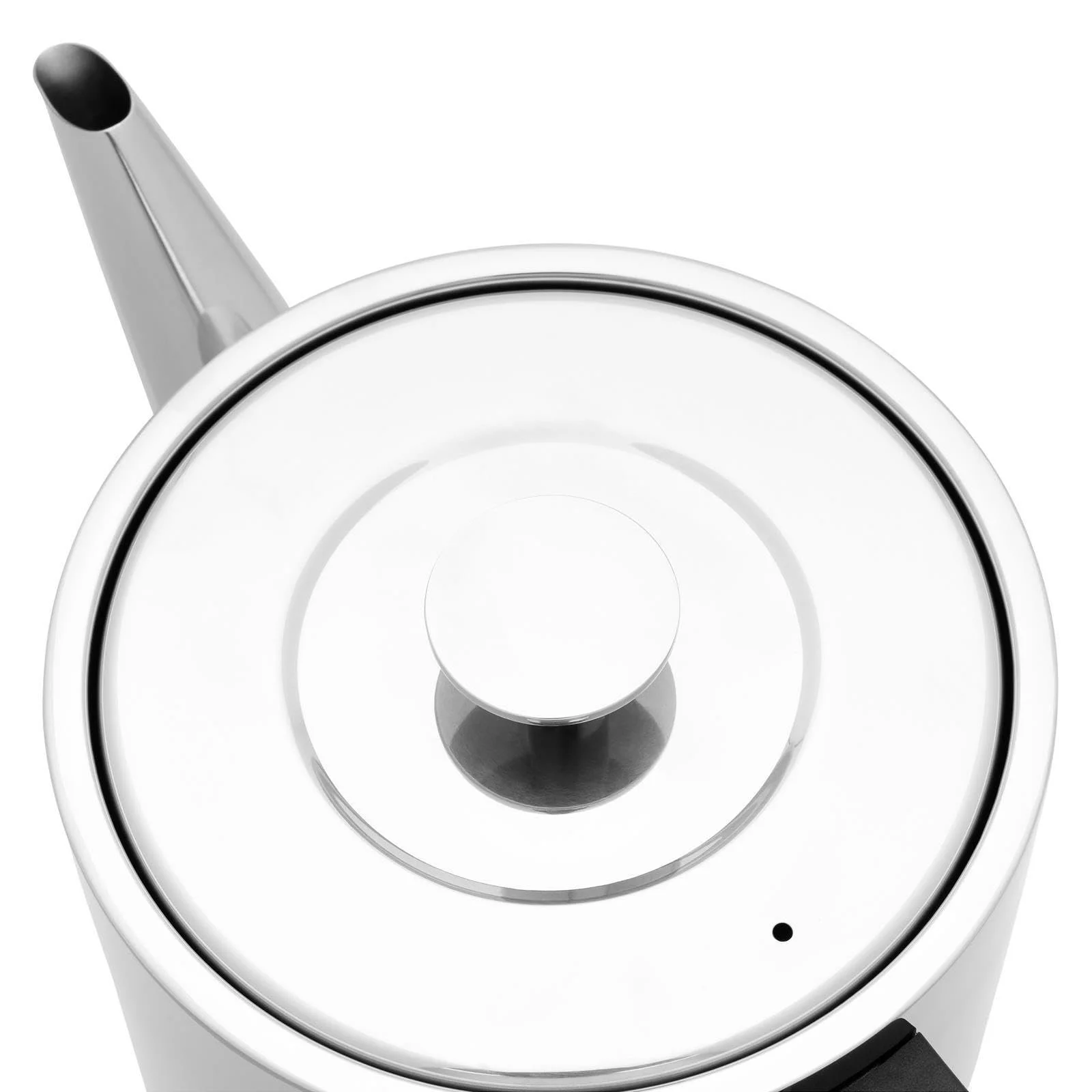 Чайник Small Shiny 1.1 літра з подвійними стінками, фільтром для чаю та чорною дерев'яною підставкою, фото №4