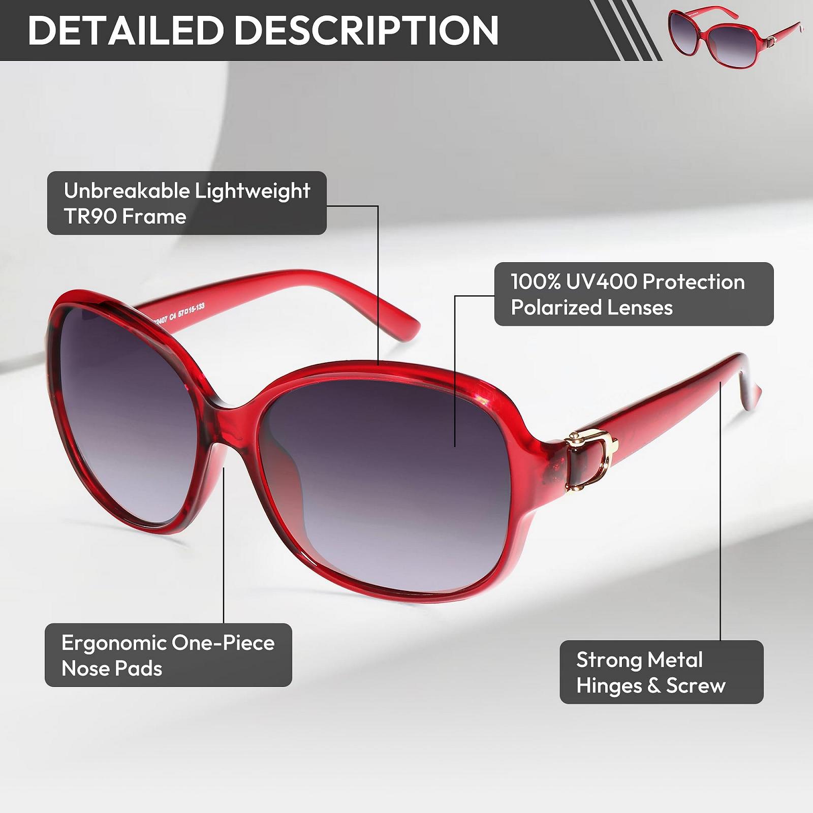 Сонцезахисні окуляри EFE Oversized Polarized Великі Жіночі, фото №5