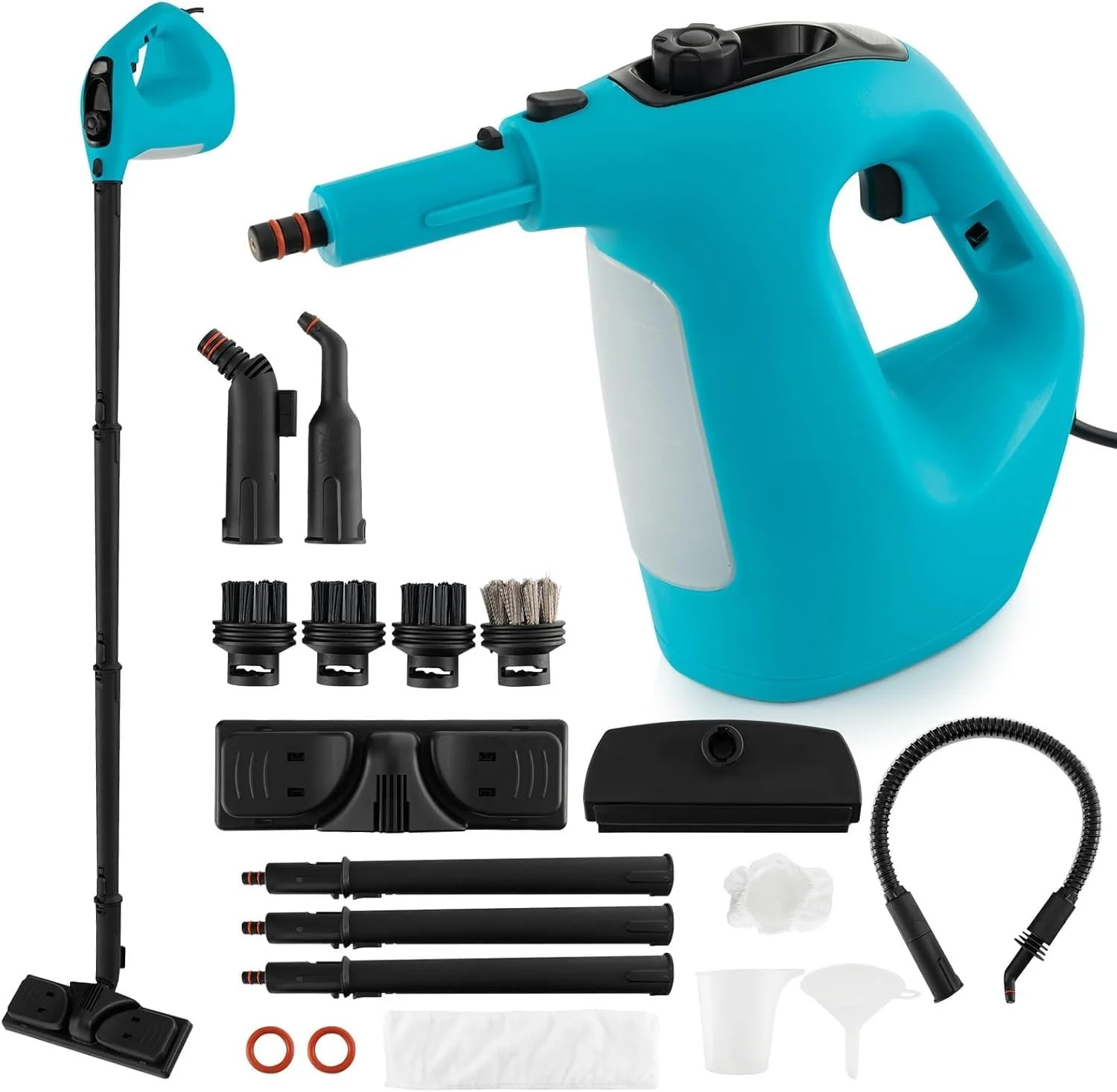 Ручний пароочисник RELAX4LIFE 1500 Вт 400 мл з 13 аксесуарами Синій, фото №1