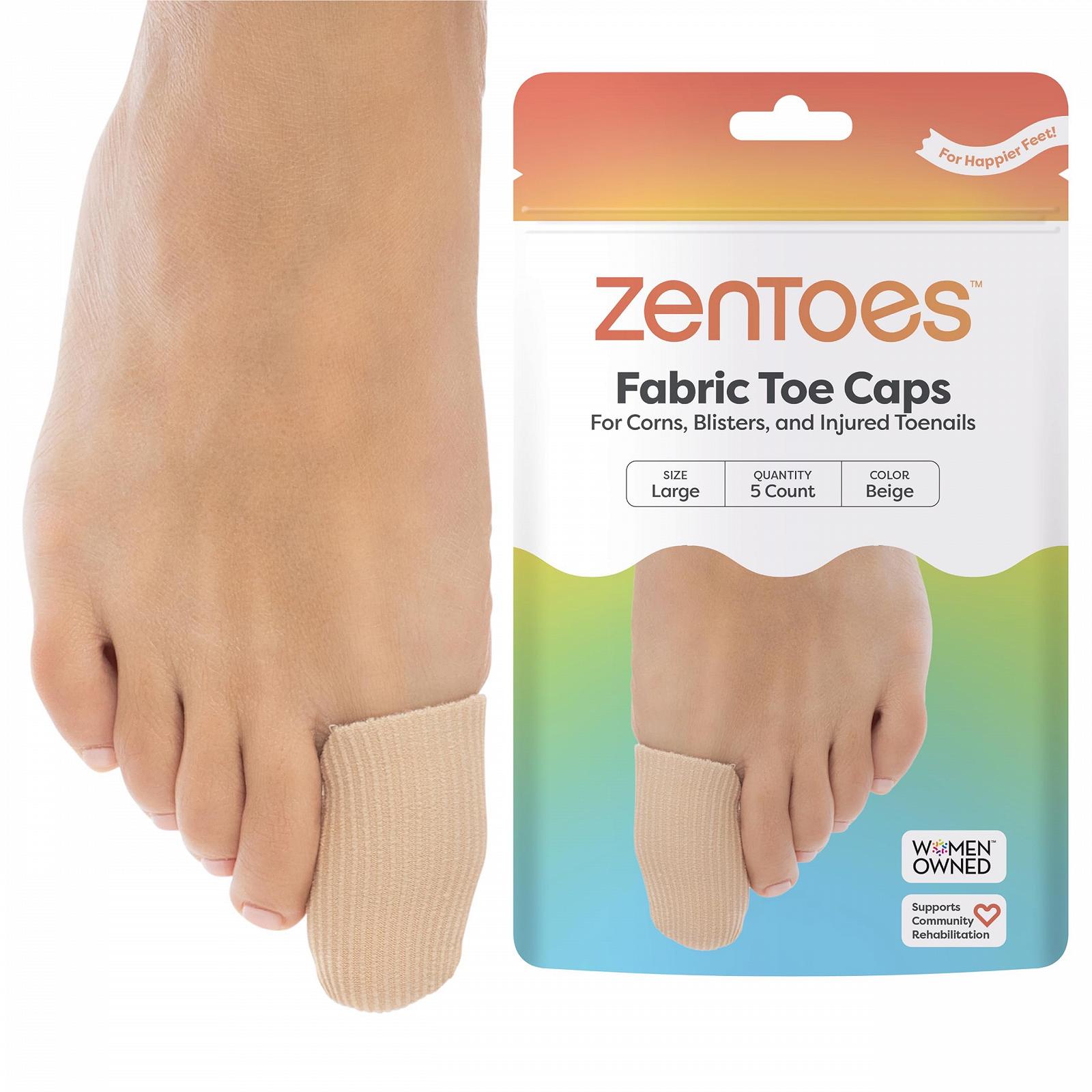 Напальчники ZenToes 5 шт. Закриті тканинні рукави з гелевою підкладкою, фото №1