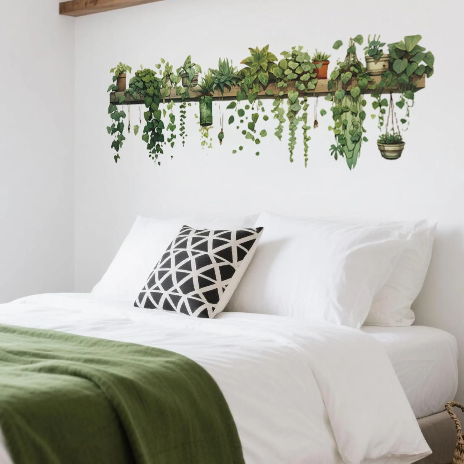 Настінна наклейка Green Leaves Plants Flower Vine Ivy Vine Flower Pot ПВХ Зелена, фото №1 Настінна наклейка Green Leaves Plants Flower Vine Ivy Vine Flower Pot ПВХ Зелена, фото №1