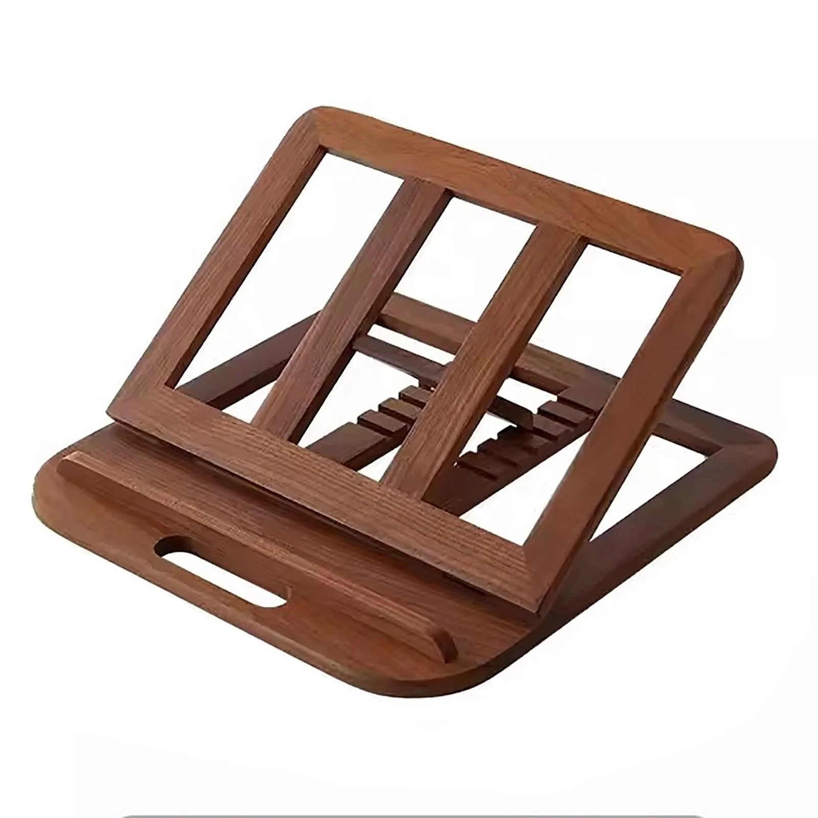 Портативна Дерев'яна Підставка для Ноутбука Регульована Порожниста Конструкція для Оптимального Розсіювання Тепла Складна та Багатокутна Коричневий, фото №1