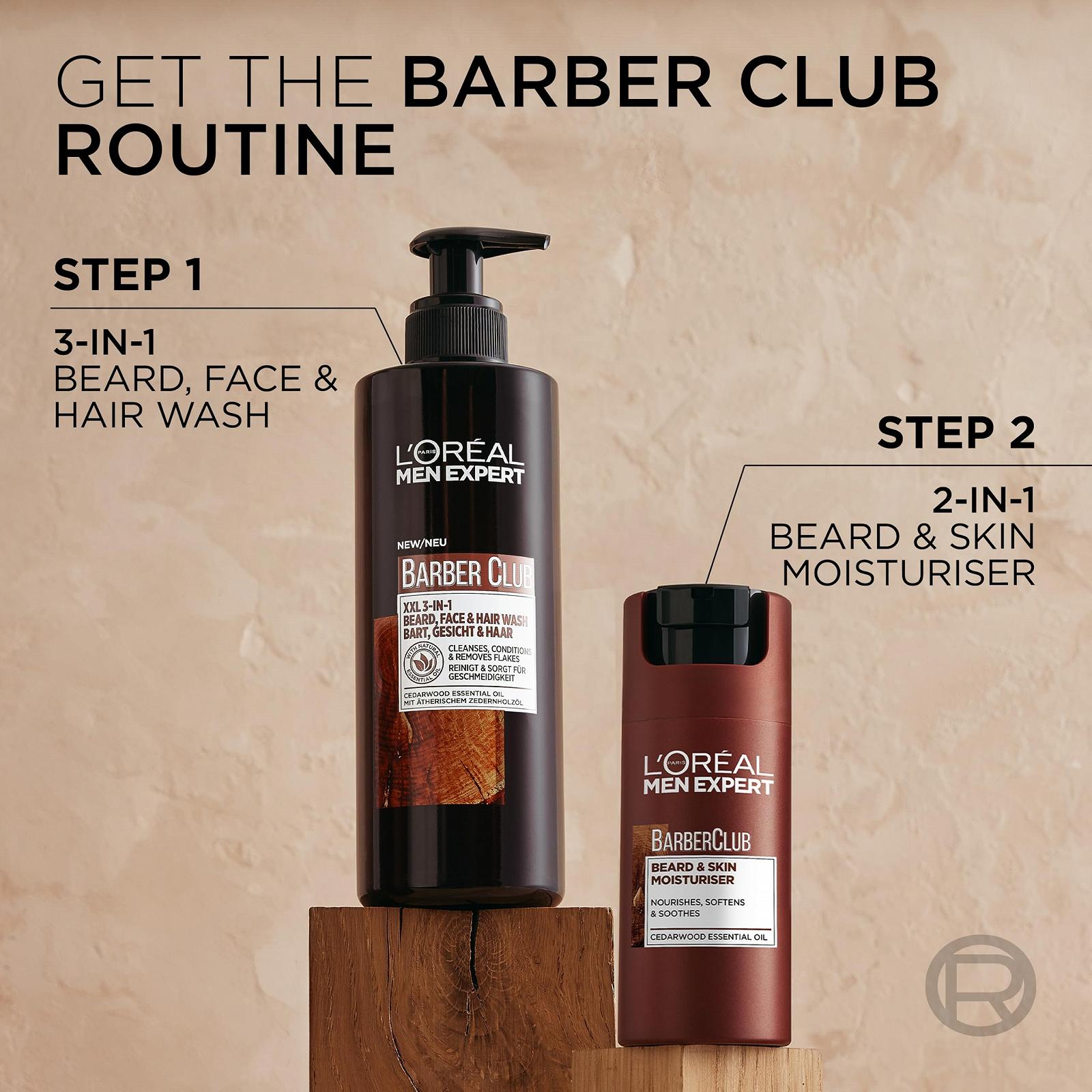 Шампунь L'Oréal Men Expert Barber Club 3-в-1 для бороды, лица и волос с кедровым маслом 400 мл, фото №6 Шампунь L'Oréal Men Expert Barber Club 3-в-1 для бороды, лица и волос с кедровым маслом 400 мл, фото №6