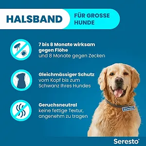 Нашийник від бліх та кліщів Elanco Seresto Promo Set для великих собак від 8 кг з диспенсером для пакетів synthetic.ua - Фото 1