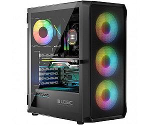 Корпус LogicConcept PORTOS MESH GLASS ARGB fans 4x120mm BLACK без БЖ ATX - Фото 1