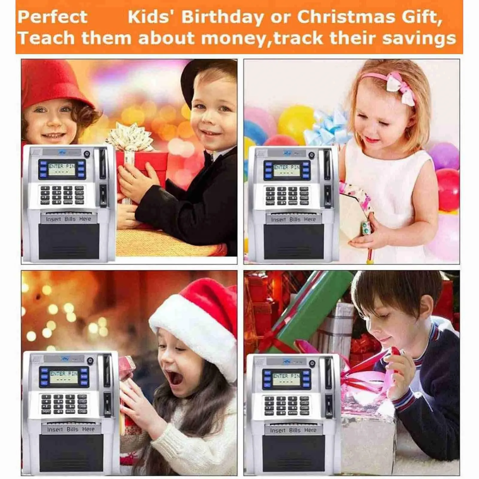 Банкомат-скарбничка Fydun електронний з паролем та LCD-дисплеєм, фото №8