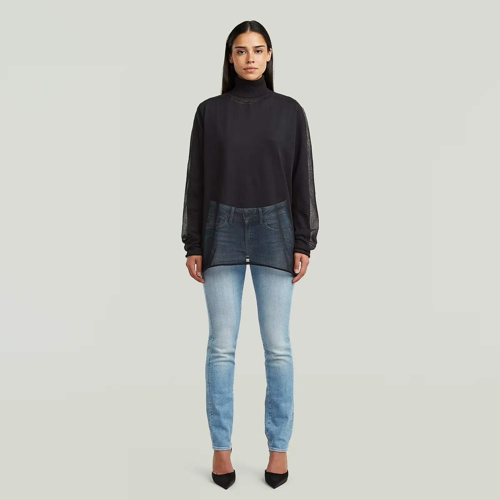 Жіночий светр G-Star RAW Sheer Loose Turtle Knitted Sweater - S, фото №3 Жіночий светр G-Star RAW Sheer Loose Turtle Knitted Sweater - S, фото №3