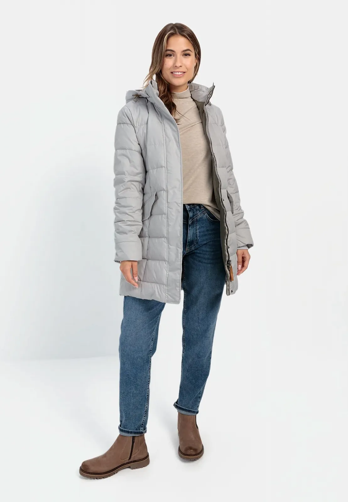 Жіноча Куртка camel active стьобана з капюшоном, що знімається, фото №4 Жіноча Куртка camel active стьобана з капюшоном, що знімається, фото №4