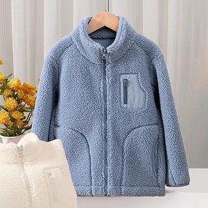 Куртка для мальчиков Generisch Флисовая Тёплая Ветрозащитная Для ежедневной носки Возраст 6 18 лет synthetic.ua - Фото 1