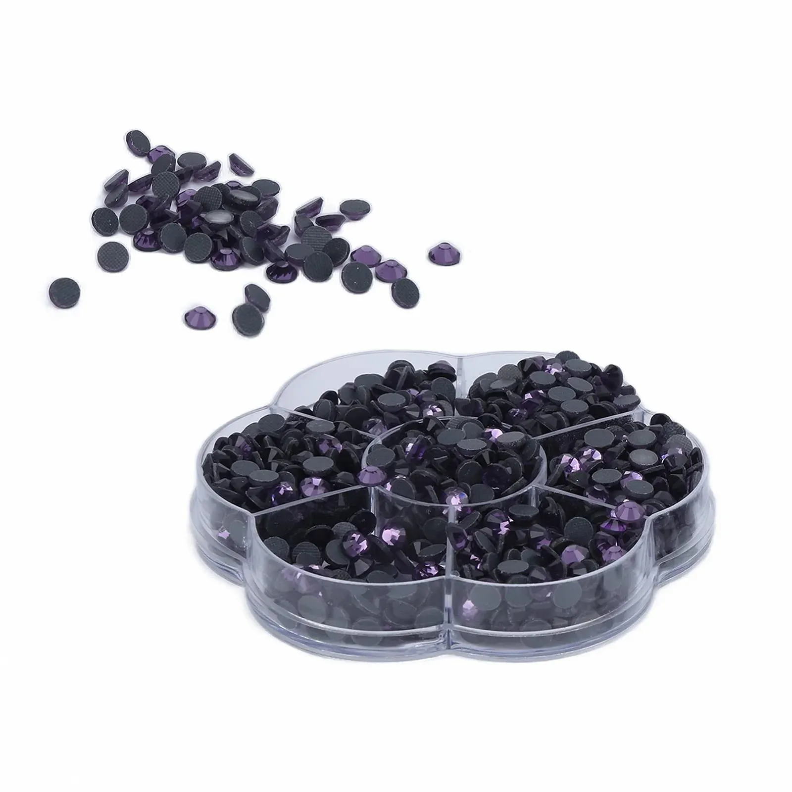 Стразы Стекло Emoshayoga JM201 Прозрачный для ногтей для DIY одежды Фиолетовый, фото №8