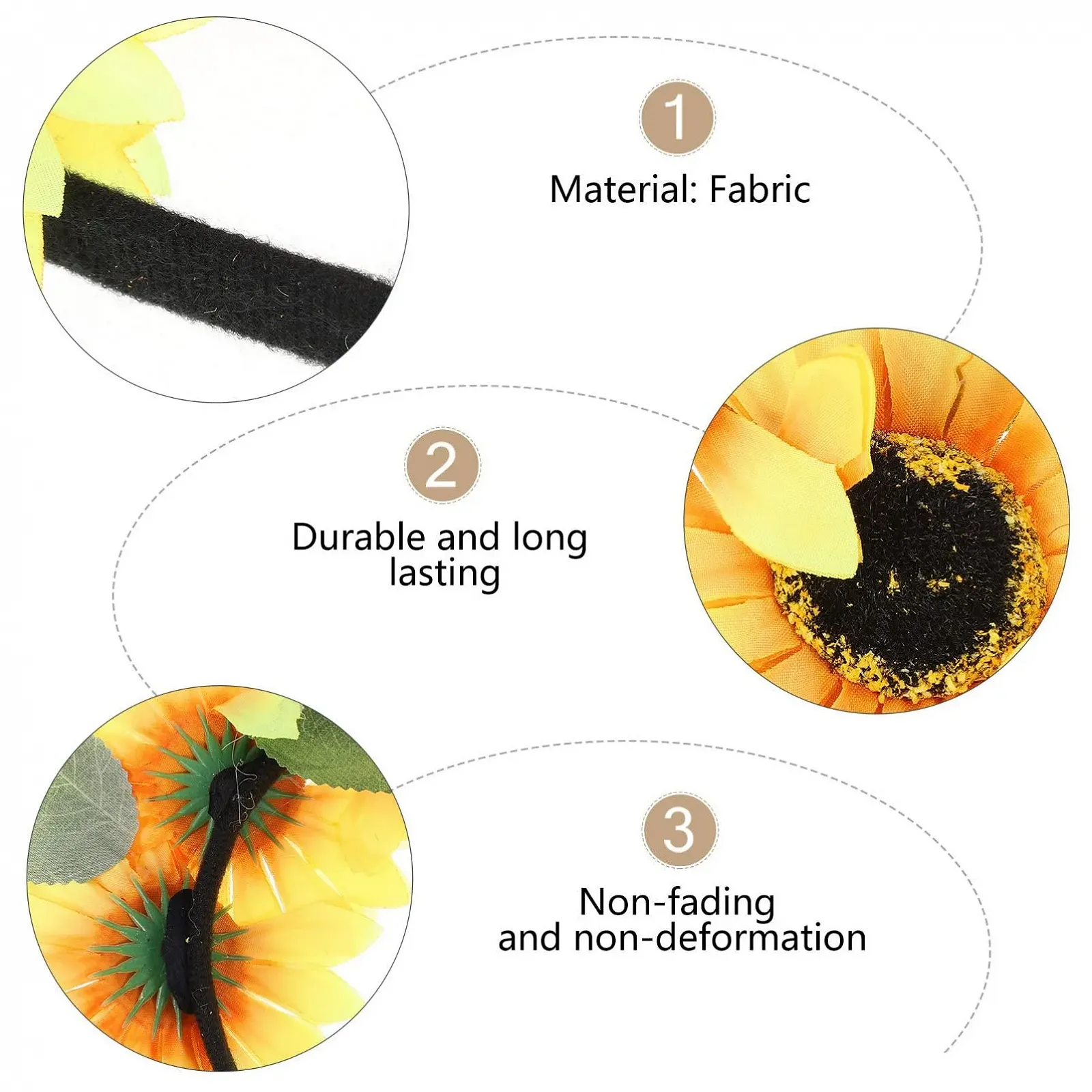 Обруч Квітка Соняшник Lurrose, фото №3