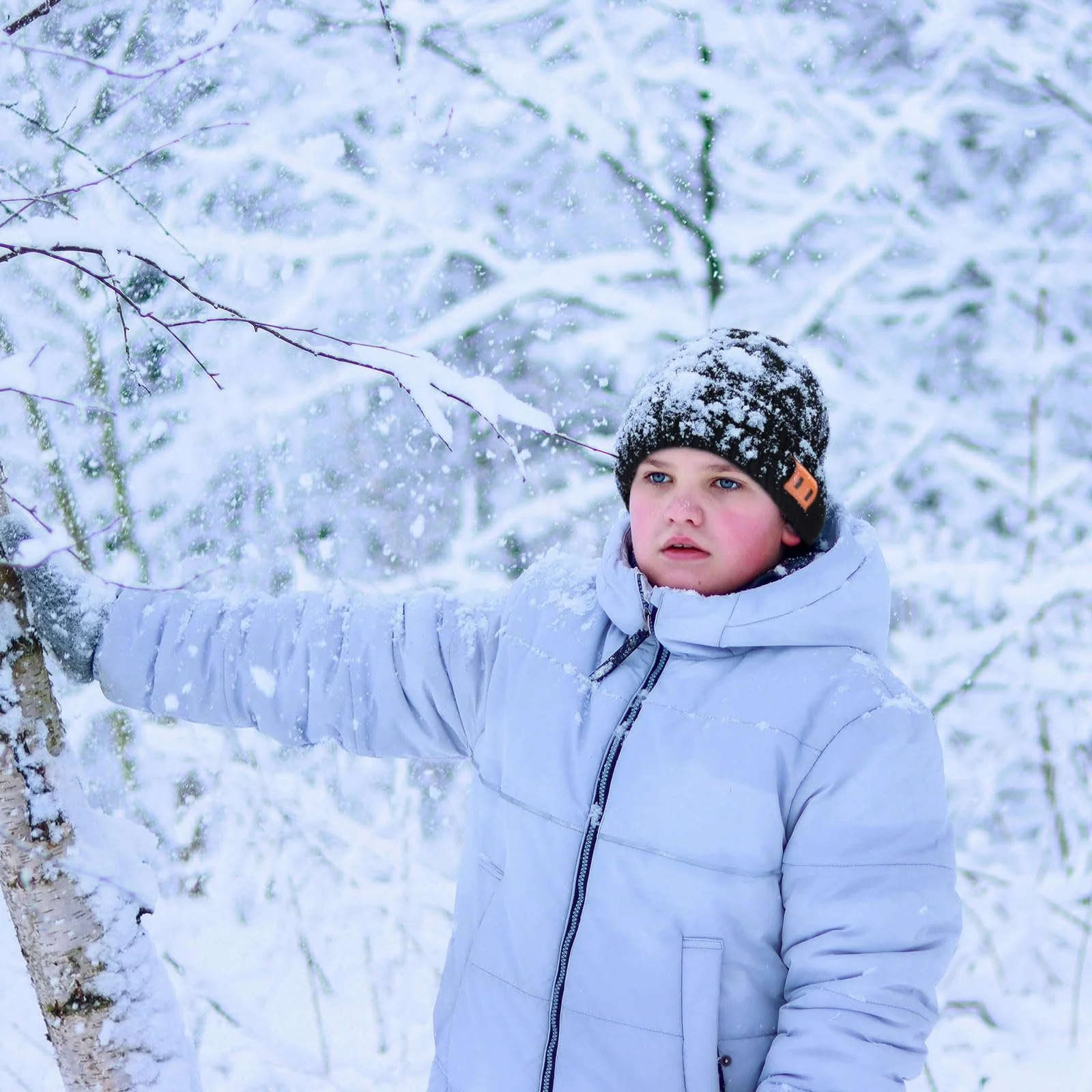 Шапка TUONYIS Вязаная Термошапка Осенняя Зимняя Мягкие манжеты Классическая Изолированная Шерстяная Шапка с конвертами Черный, фото №4 Шапка TUONYIS Вязаная Термошапка Осенняя Зимняя Мягкие манжеты Классическая Изолированная Шерстяная Шапка с конвертами Черный, фото №4