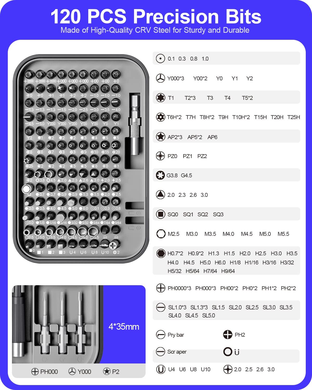 Набір викруток SOONAN 130 в 1 Precision Mechanic для телефону, ноутбука, іграшок, годинників, камери, окулярів, фото №2