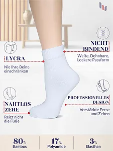 Шкарпетки Hugh Ugoli жіночі діабетичні гомілкові 4 пари synthetic.ua - Фото 1