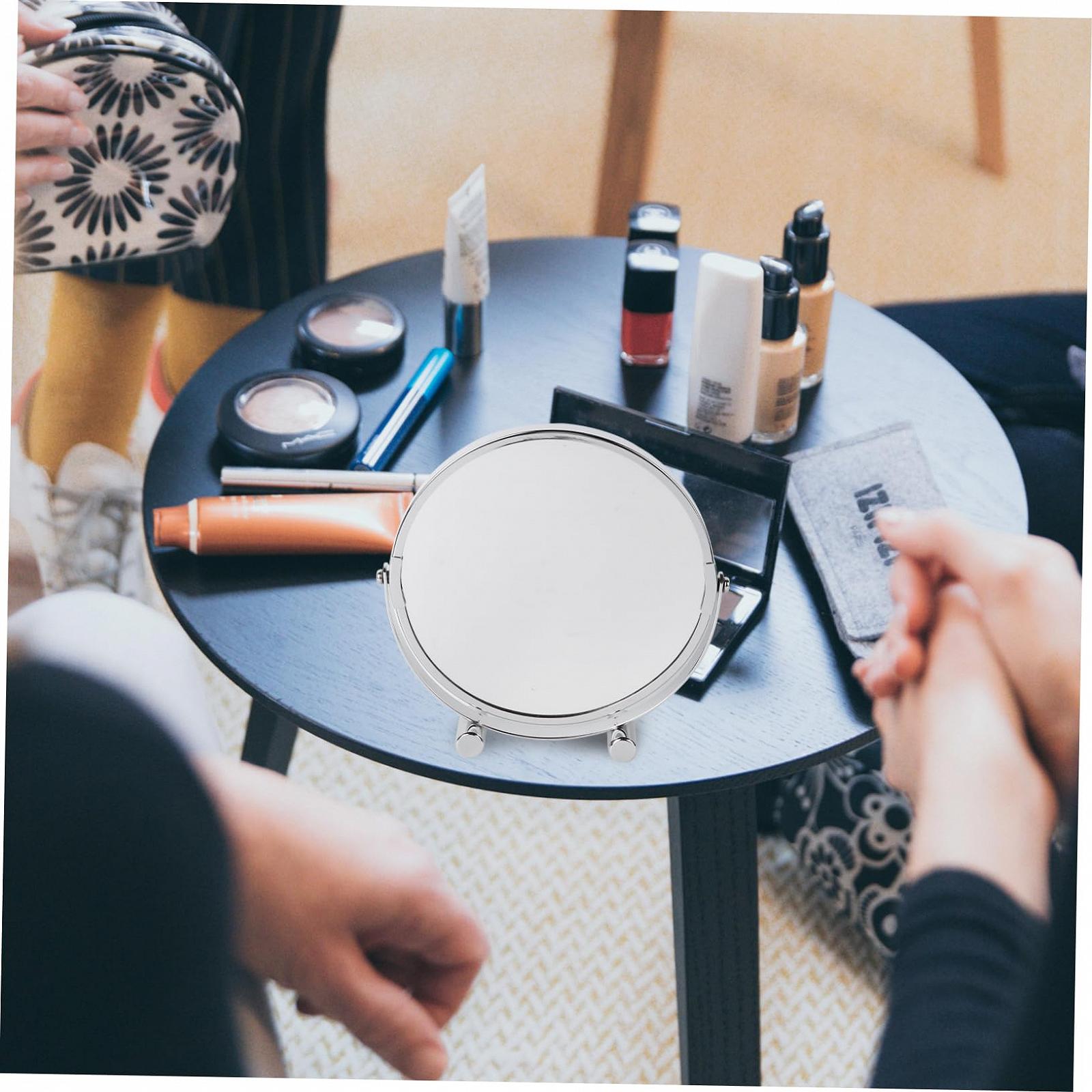 Зеркало Angoily 3 Stück 7 круглое макияжное зеркало двустороннее косметическое зеркало увеличительное зеркало с подставкой, фото №3