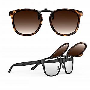 Сонцезахисні окуляри Goiteia, що прикріплюються до окулярів за рецептом, модна оправа, щоб приховати ваші окуляри, легко одягаються та знімаються, однією рукою - Фото 1