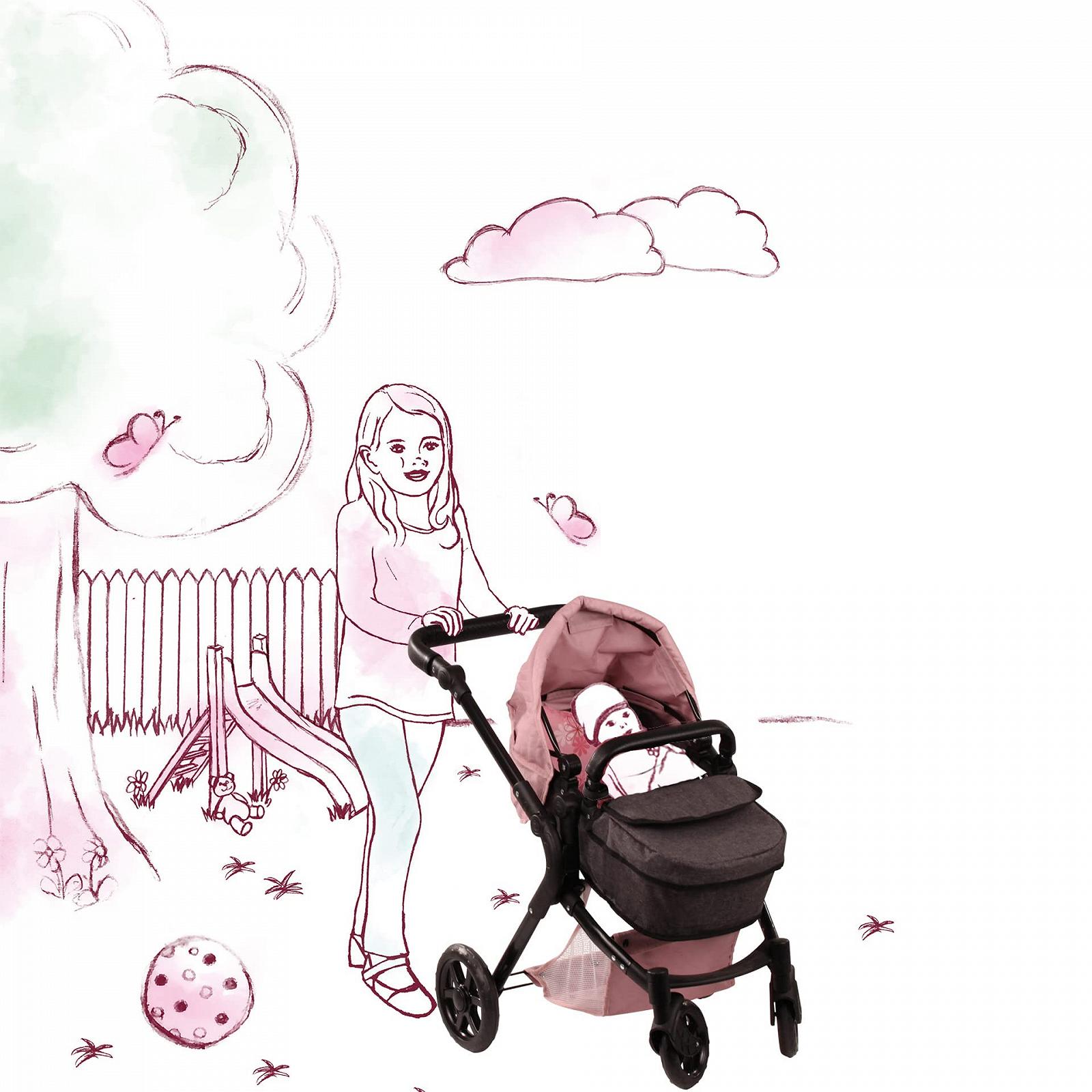 Коляска Götz Soft Mood 2-in-1 для ляльок до 50 см Регульована висота ручки 58 - 80 см, фото №4 Коляска Götz Soft Mood 2-in-1 для ляльок до 50 см Регульована висота ручки 58 - 80 см, фото №4