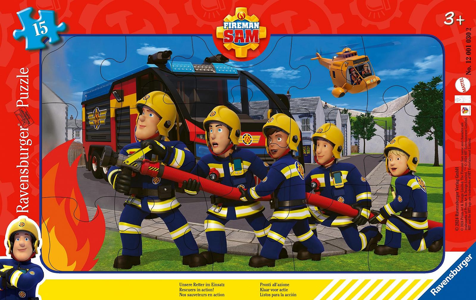 Пазл-рамка Ravensburger Fireman Sam Our Saviors in Use 12001030 15 деталей от 3 лет, фото №1 Пазл-рамка Ravensburger Fireman Sam Our Saviors in Use 12001030 15 деталей от 3 лет, фото №1