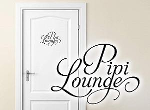 Наклейка на двері Wc Pipi Lounge 1063 W synthetic.ua - Фото 1
