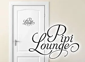 Наклейка на двері Wc Pipi Lounge 1063 W synthetic.ua - Фото 1