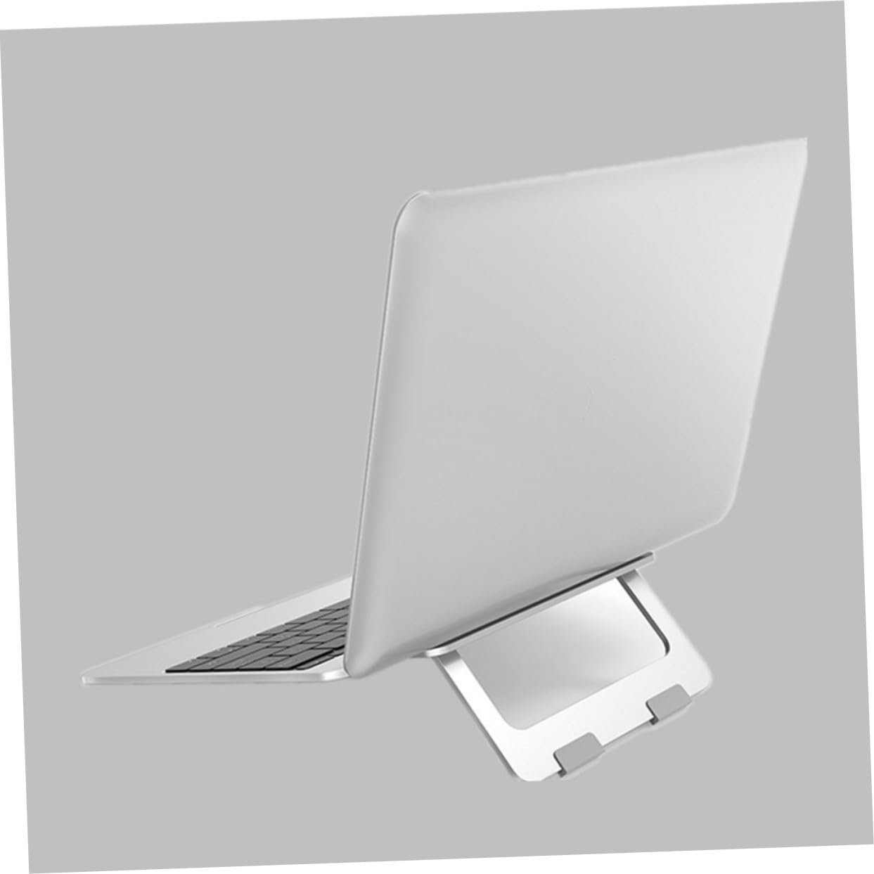 Підставка для ноутбука SOIMISS складана, з алюмінієвого сплаву, легка, мобільна, з нековзними накладками, вентильована, фото №4