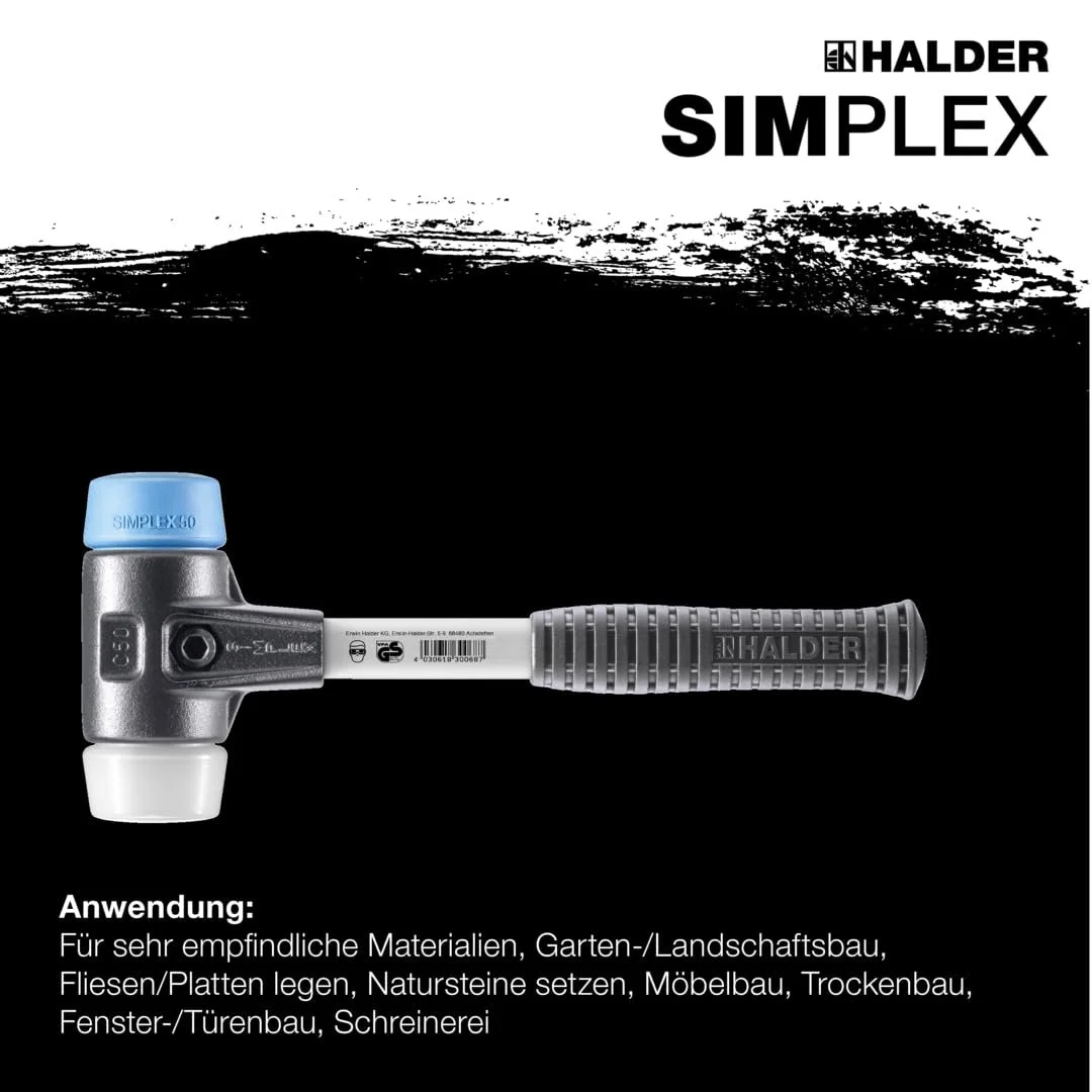 М'який молоток Halder Simplex TPE Superplastic 3717040 40 мм з посиленим корпусом із литої сталі, фото №3 М'який молоток Halder Simplex TPE Superplastic 3717040 40 мм з посиленим корпусом із литої сталі, фото №3