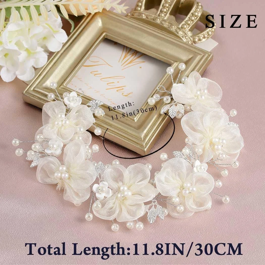 Вінок для волосся Дитячий IYOU Квіти Перли Колір слонової кістки, фото №5 Вінок для волосся Дитячий IYOU Квіти Перли Колір слонової кістки, фото №5