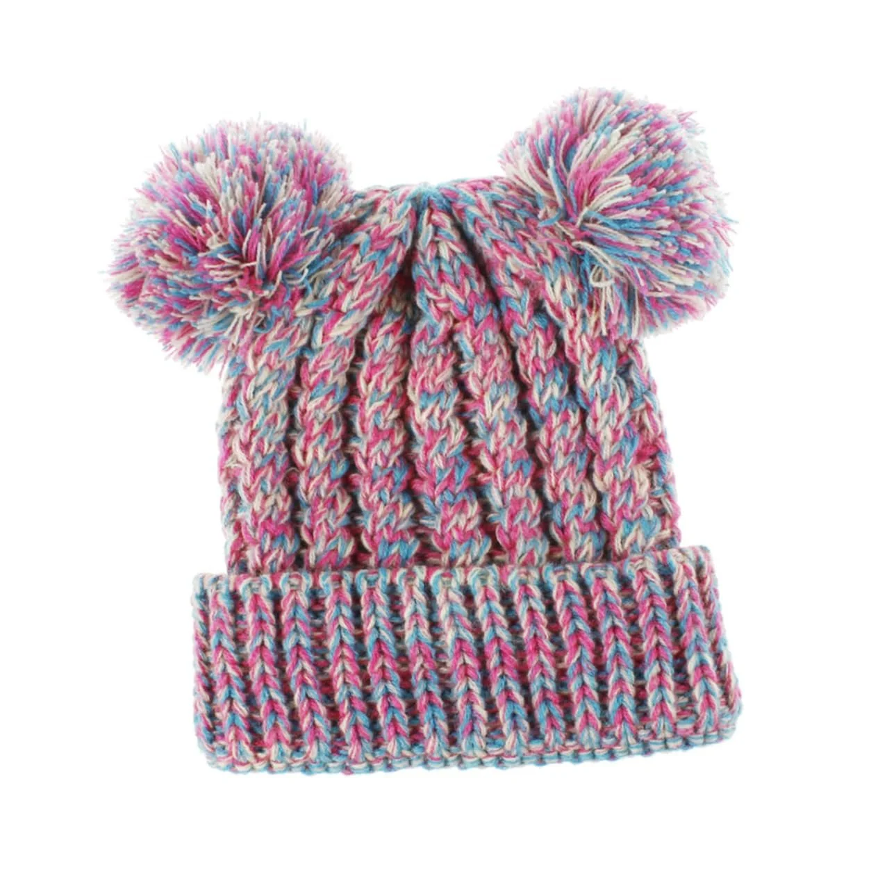 Вязаная шапка с помпоном LIFKOME, 2 шт., теплая, фото №8