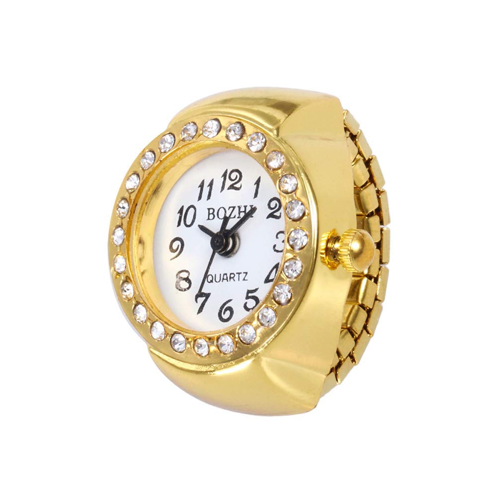 Годинник Finger Men's Dial Ring Elastic Quartz Steel Анторен Cool Creative Waterproof Long Strap, фото №1