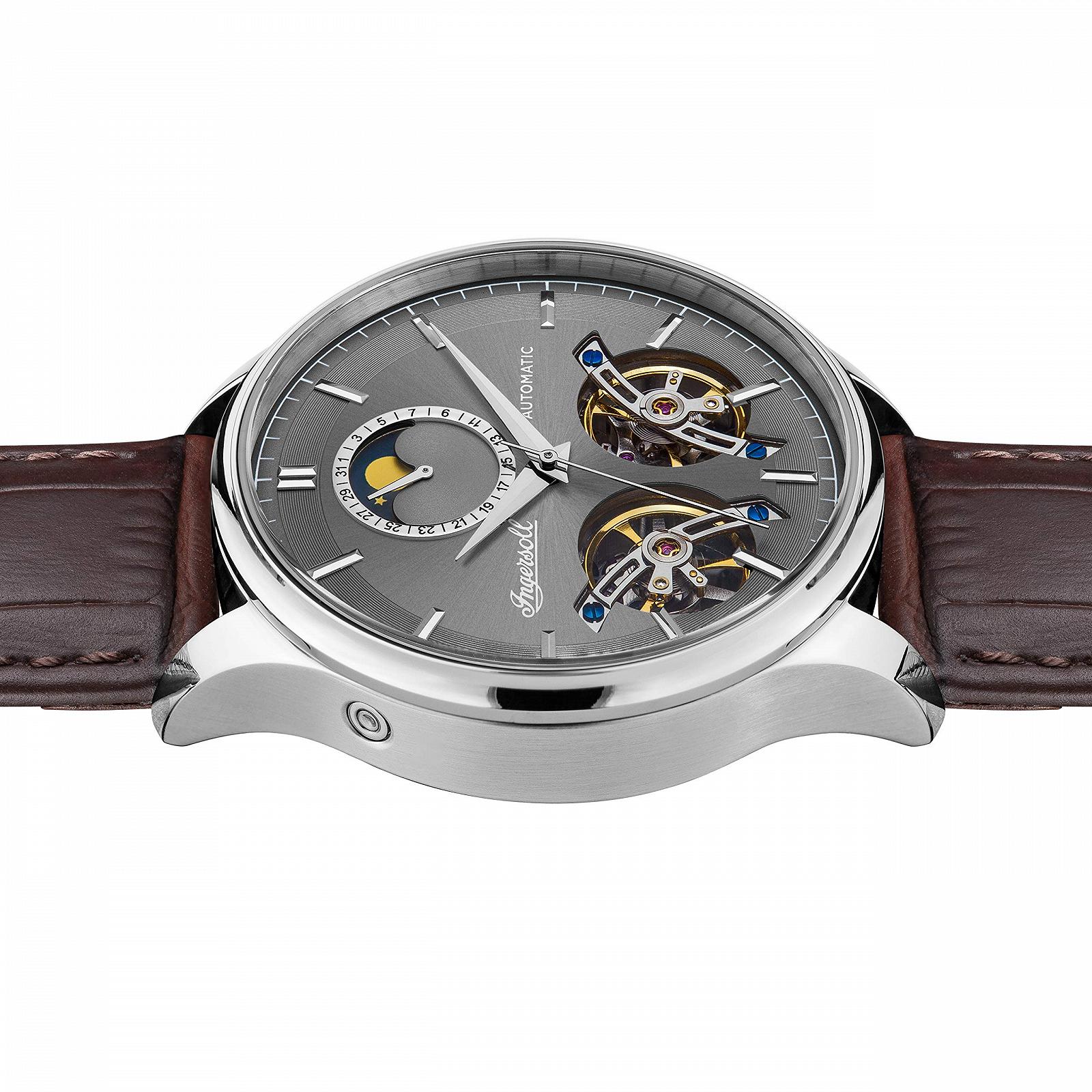 Мужские Часы Ingersoll The Chord Автоматические I07201 Серый Коричневый, фото №4 Мужские Часы Ingersoll The Chord Автоматические I07201 Серый Коричневый, фото №4