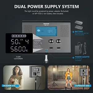 Комплект студийного света Neewer P280 / 3200–5600 К / CRI 95+ / 2 шт. / Черный synthetic.ua - Фото 1