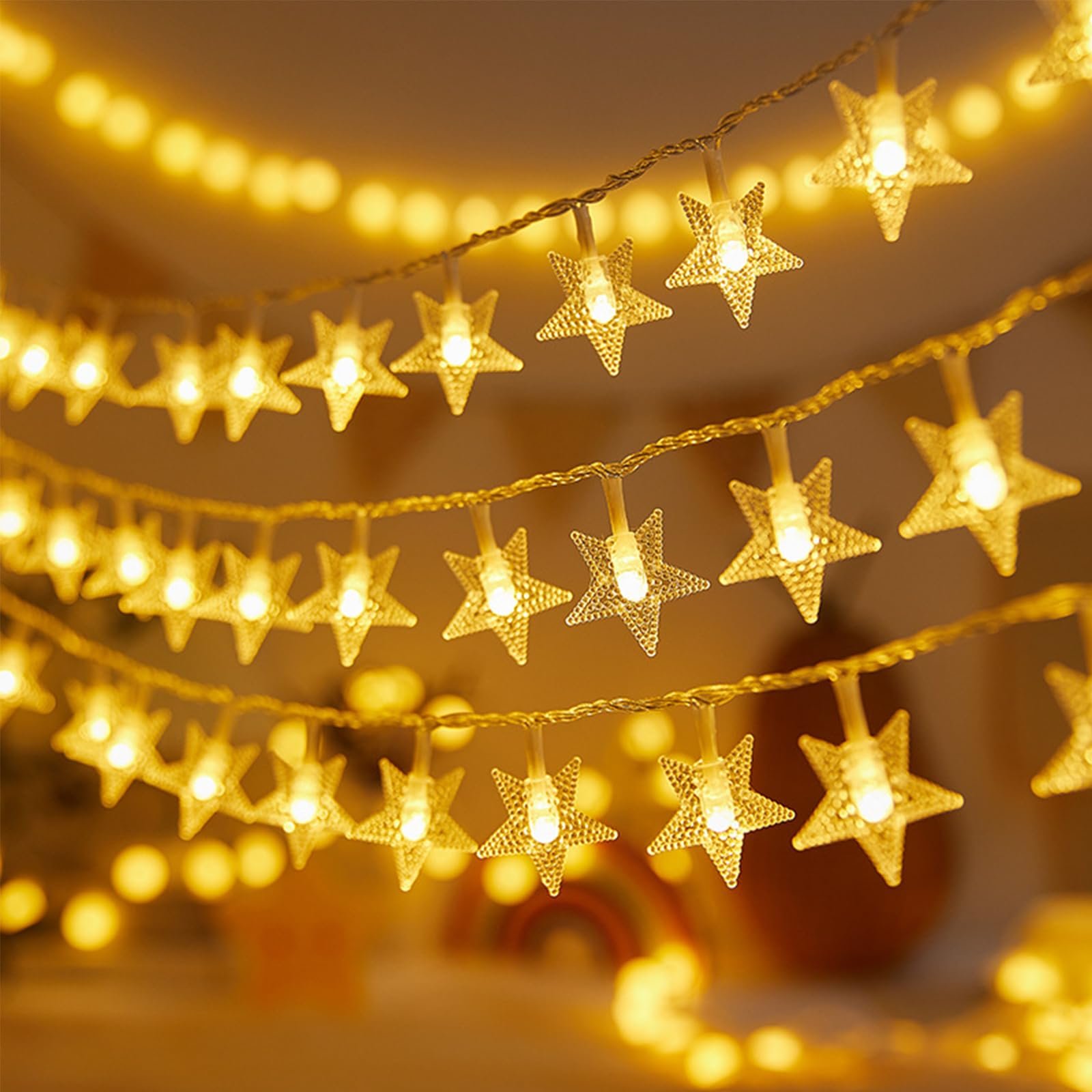 Гирлянда ENLACE Звезды 3 м, 20 LED, теплый белый, фото №6