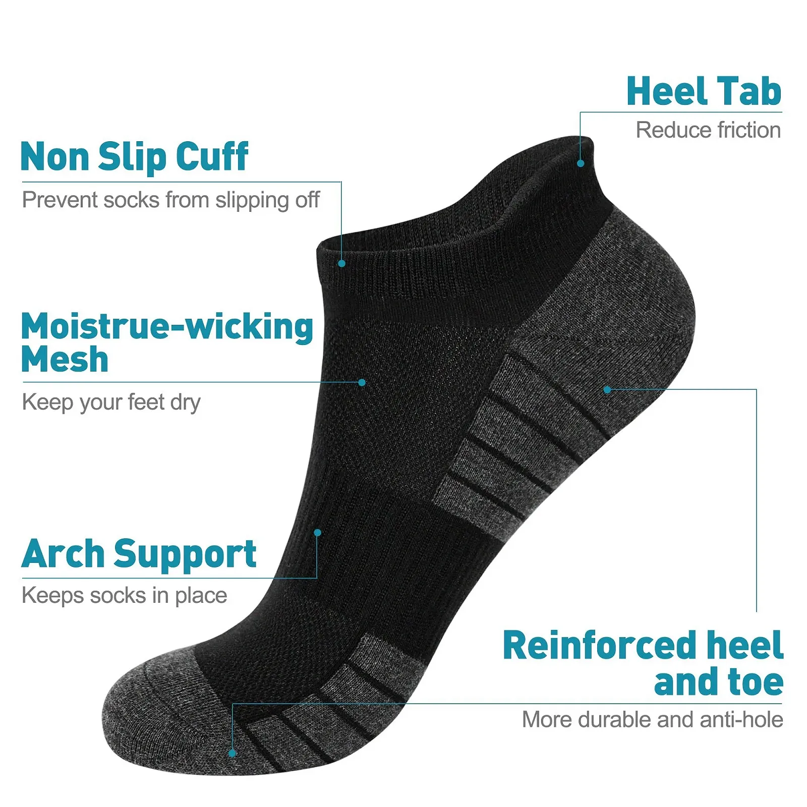 Носки спортивные 10 пар, фото №3